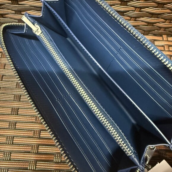 coach Long Zip Around Wallet In Denim cao79 - Picture 5 of 6